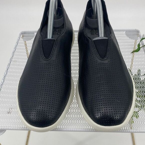 ABEO Virge Leather Comfort Slip -On Flats Breathable Black 8.5 New - Picture 3 of 11